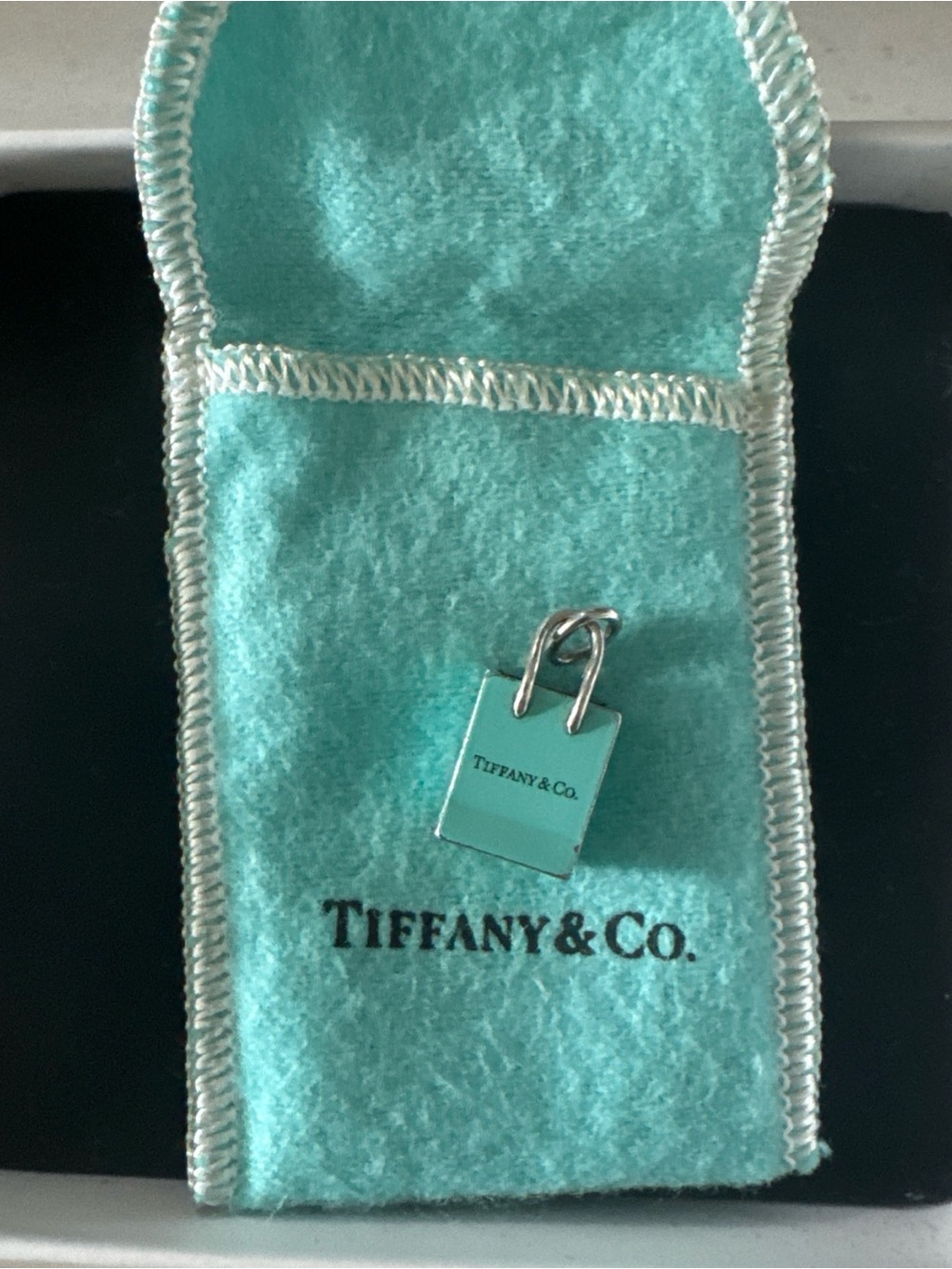 Tiffany & Co. Turquoise Padlock Charm with Silver Shackle